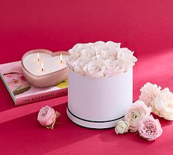Faux Rose Bouquet In Box | Pottery Barn (US)
