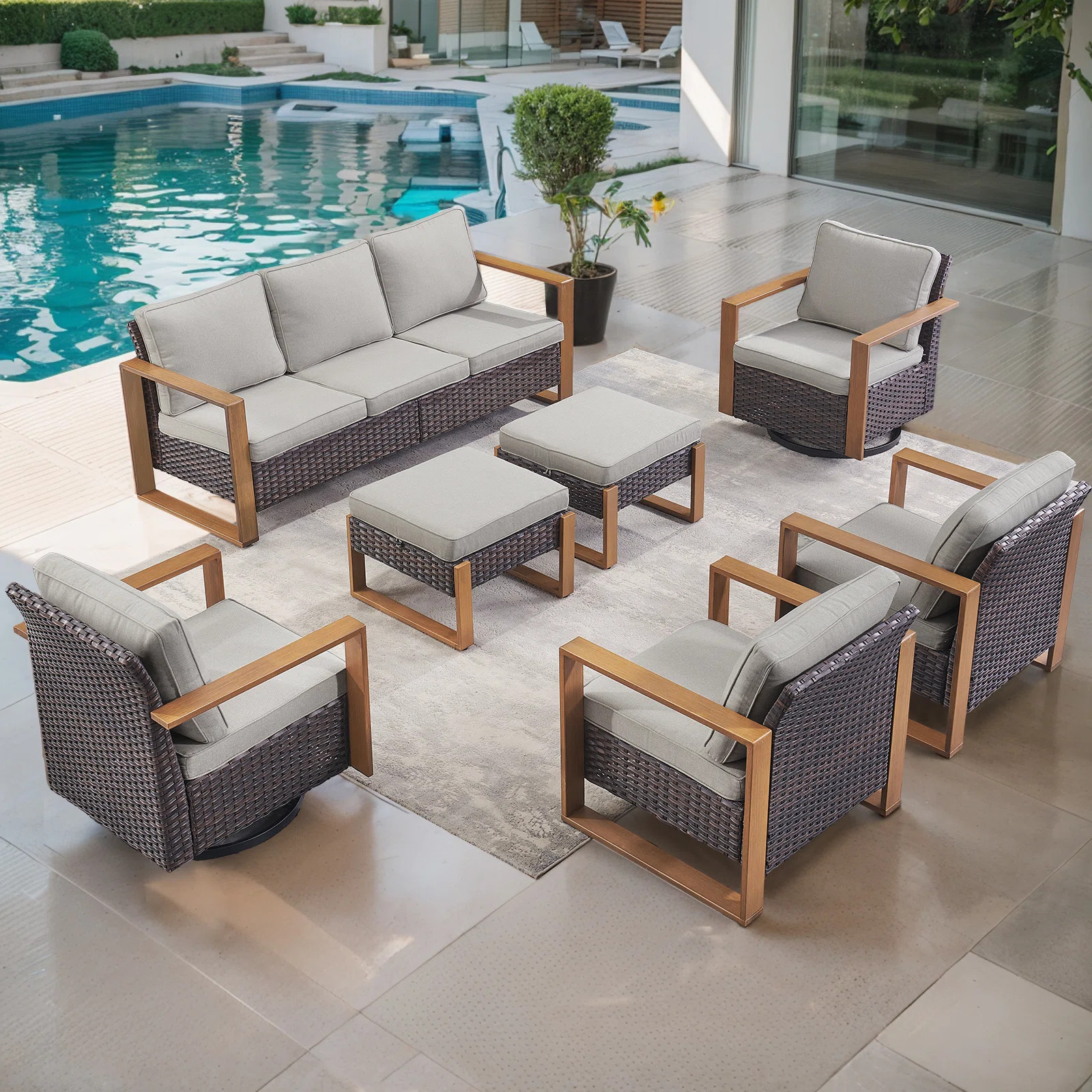 Drazen Outdoor Wicker Furniture Set, Durable Seating For Patios & Gardens | Wayfair North America