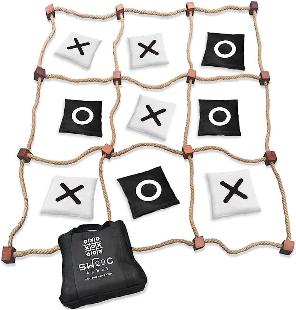 SWOOC Games - Giant Tic Tac Toe Game Outdoor Game | 3ft x 3ft | Instant Setup, No Assembly | Tic ... | Amazon (US)
