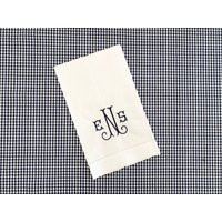 Monogram Tea Towel, Linen Hand Towels, House Warming Present, Engagement Bar Cart, Personalized Gift, Stocking Stuffer, Hostess | Etsy (US)