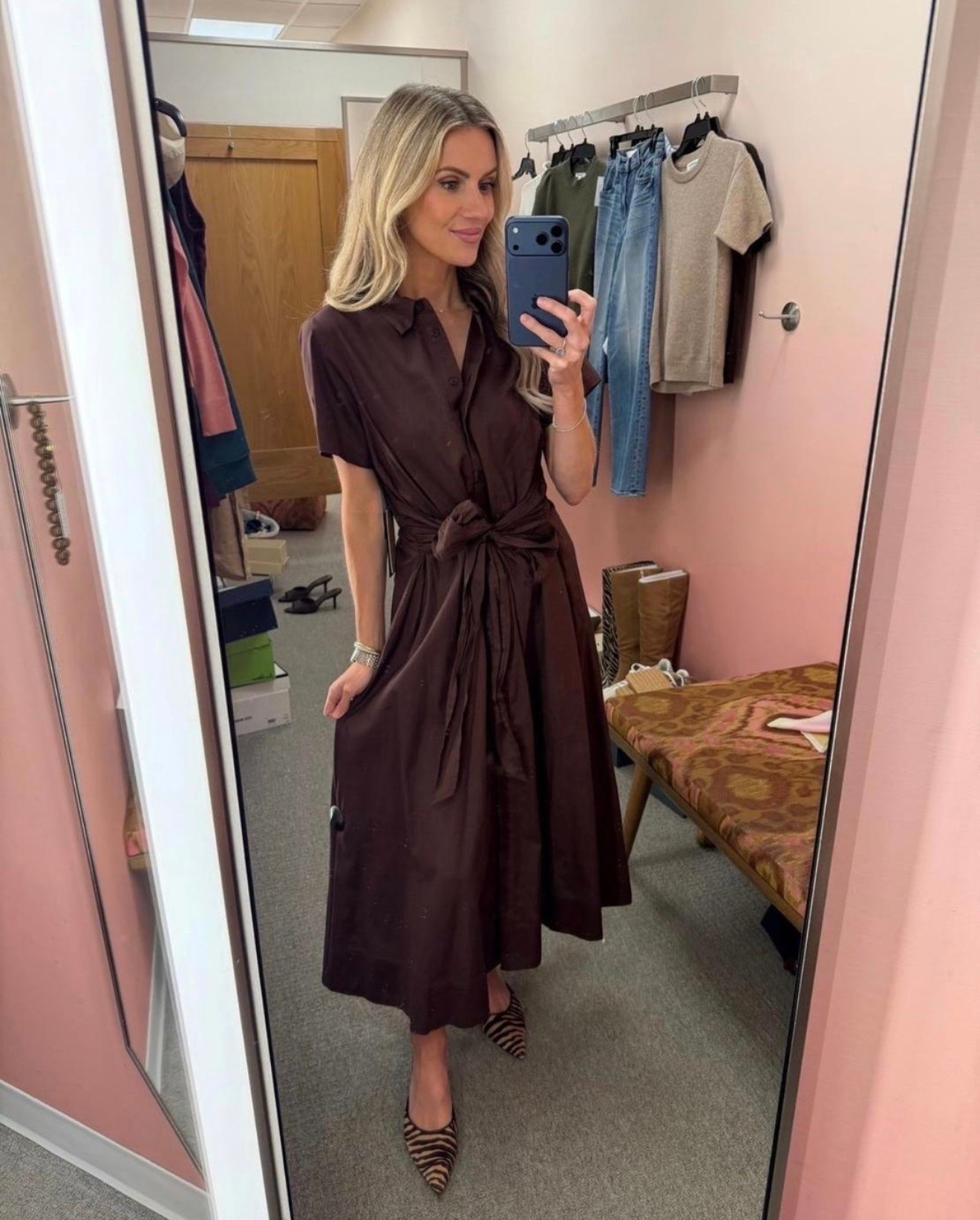 Chocolate brown is everywhere this season & this dress has to be one of my favorites! 100% cotton and perfect for fall!

#LTKootd