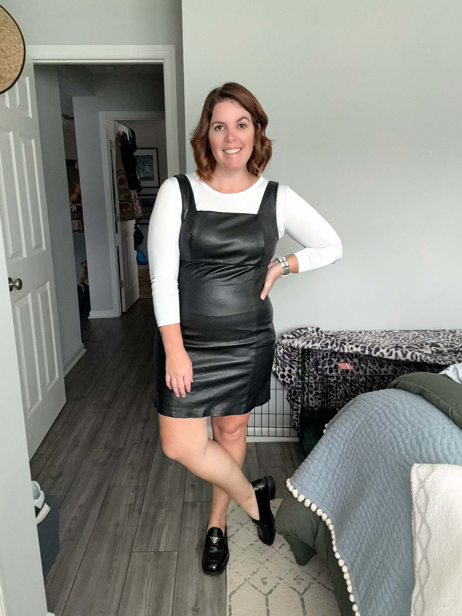 3 Ways to Style this Amazon Vegan Leather Dress! 

Look 2: oh how much I love this look! This is the same dress, but I just added a white tee under and paired it with a pair of loafers! This look would also be perfect for the office, but it would also be great for brunch, errands or a night out with the girls! The dress runs TTS (but I would size up for extra room and length!) the dress comes in four color options and two of the colors are over 60% off! 

#LTKxPrime #LTKmidsize #LTKstyletip