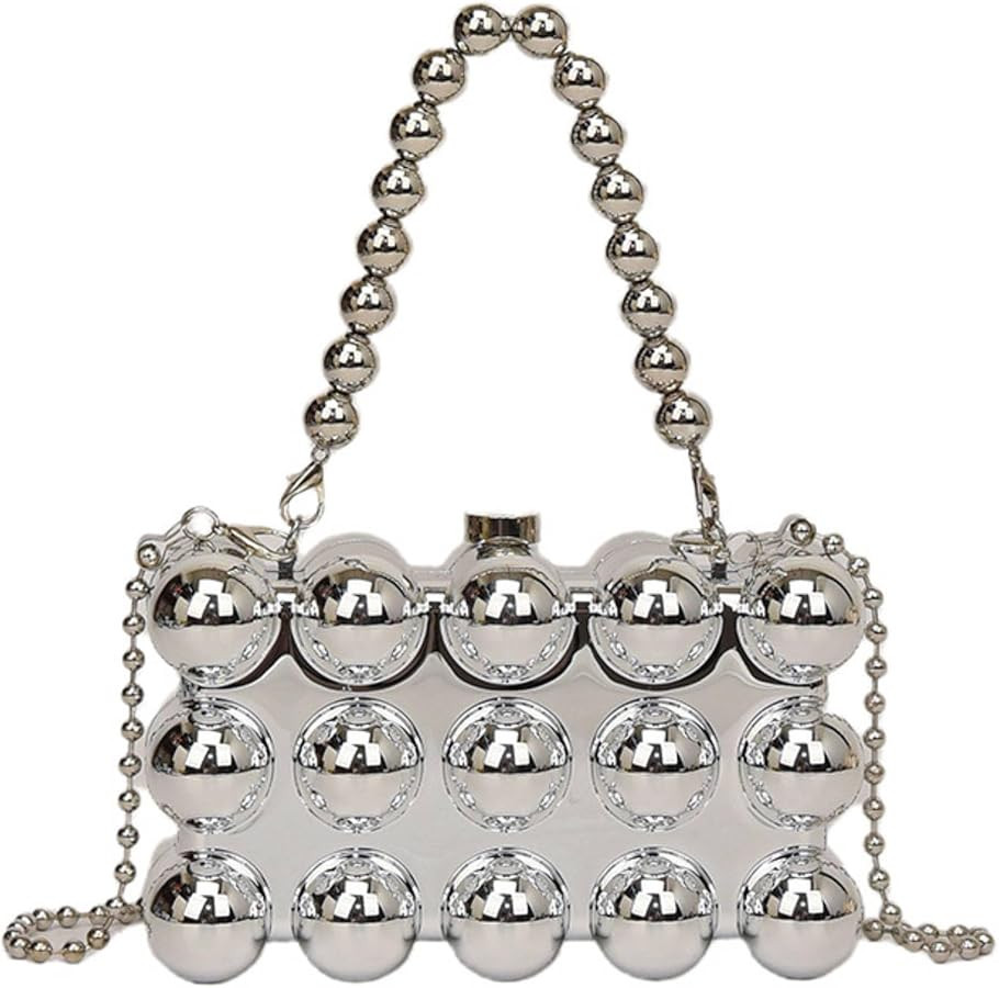 Gets Acrylic Clutch Purses for Women, Gold Evening Bag, Siver Crossbody Purse, Bubble Metallic Ha... | Amazon (US)