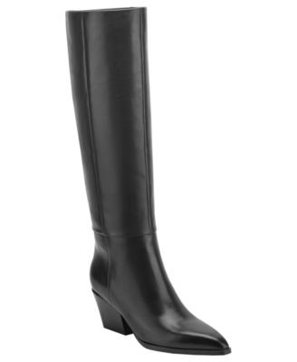 Marc Fisher Ltd Womens Tarrie Tall Block Heel Dress Boots Regular Wide Calf | Macy's