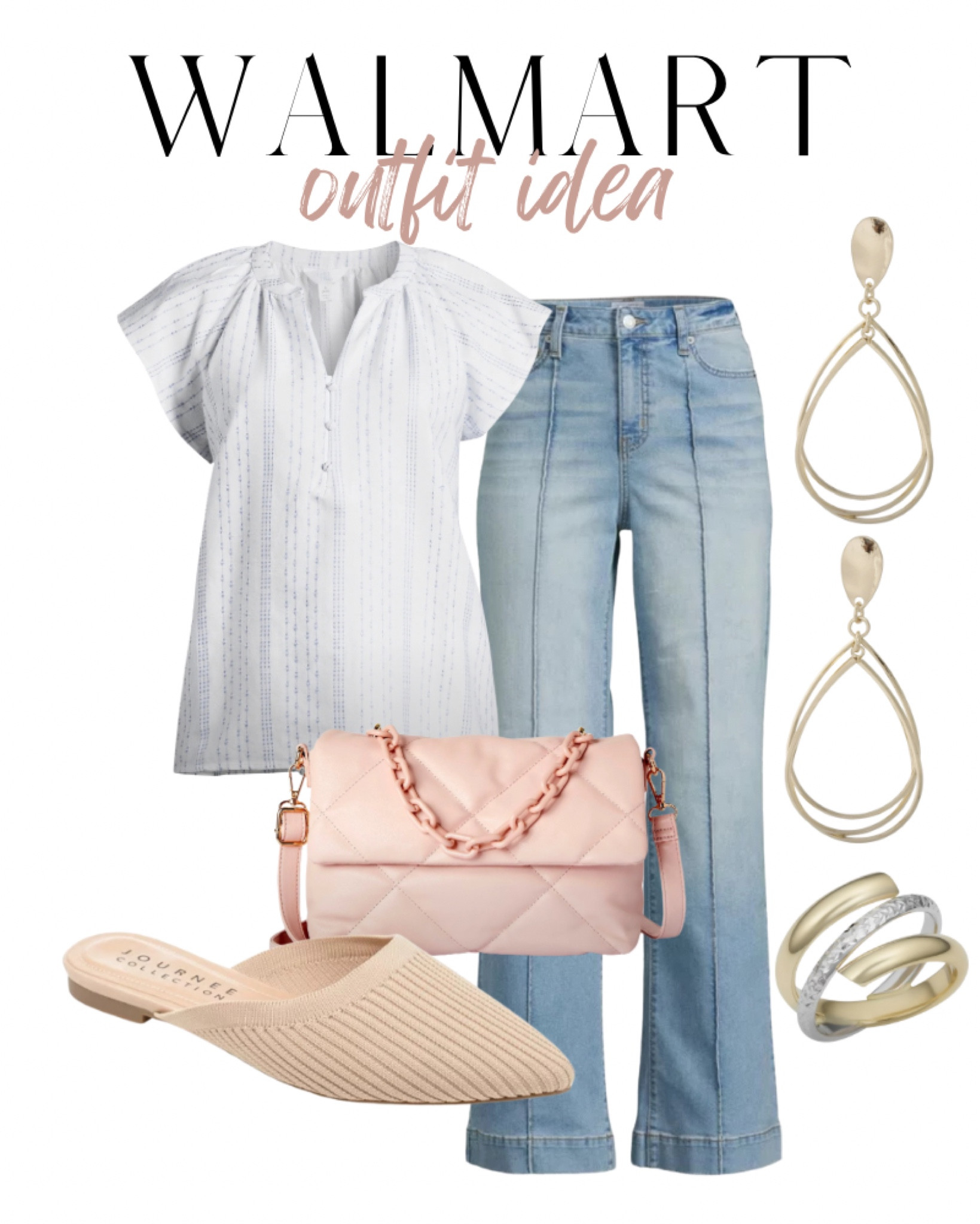 Walmart outfit, Walmart new arrival, summer outfit, workwear, wide leg jeans, woven sandals, summer tops

#LTKStyleTip #LTKSeasonal #LTKFindsUnder50