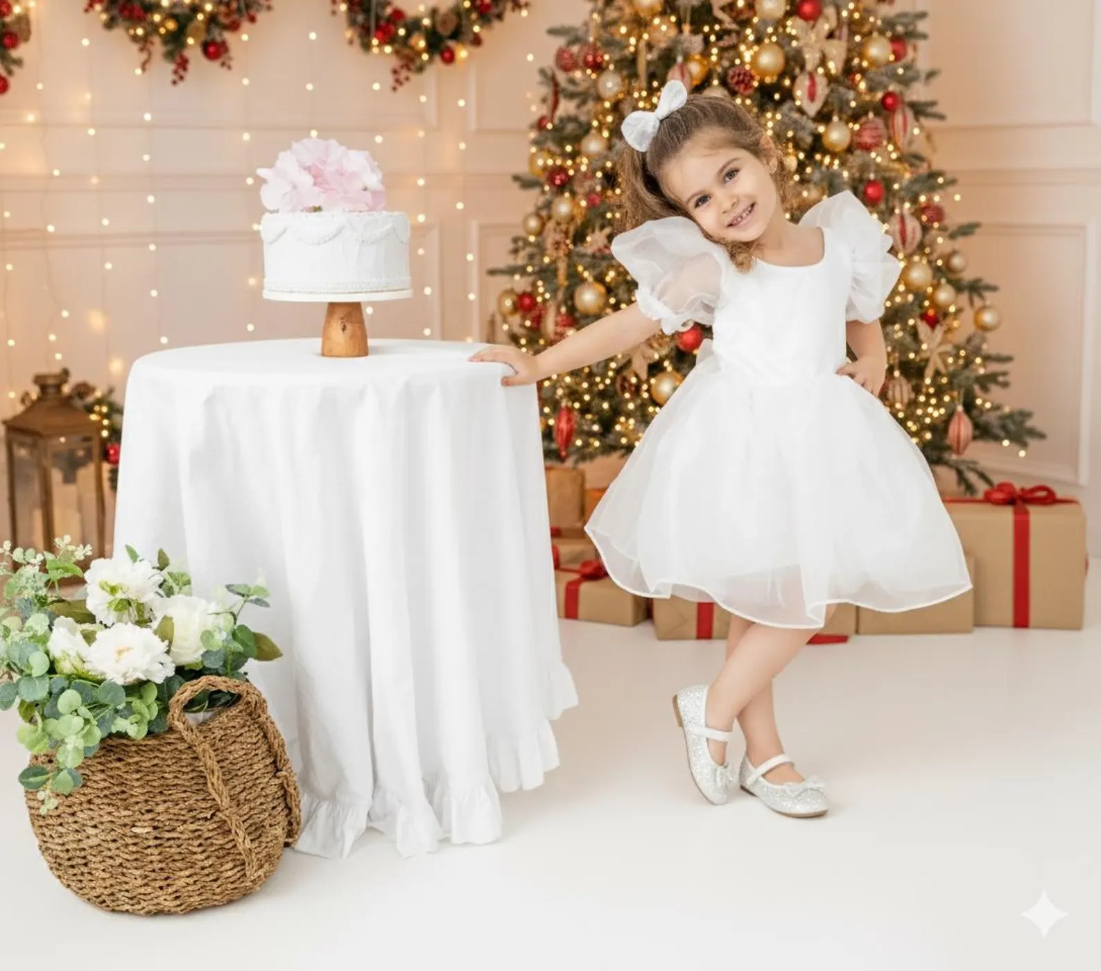 Burgundy Puff Sleeve Christmas Dress for Toddler Girl – Holiday Party Dress With Bow - Etsy | Etsy (US)