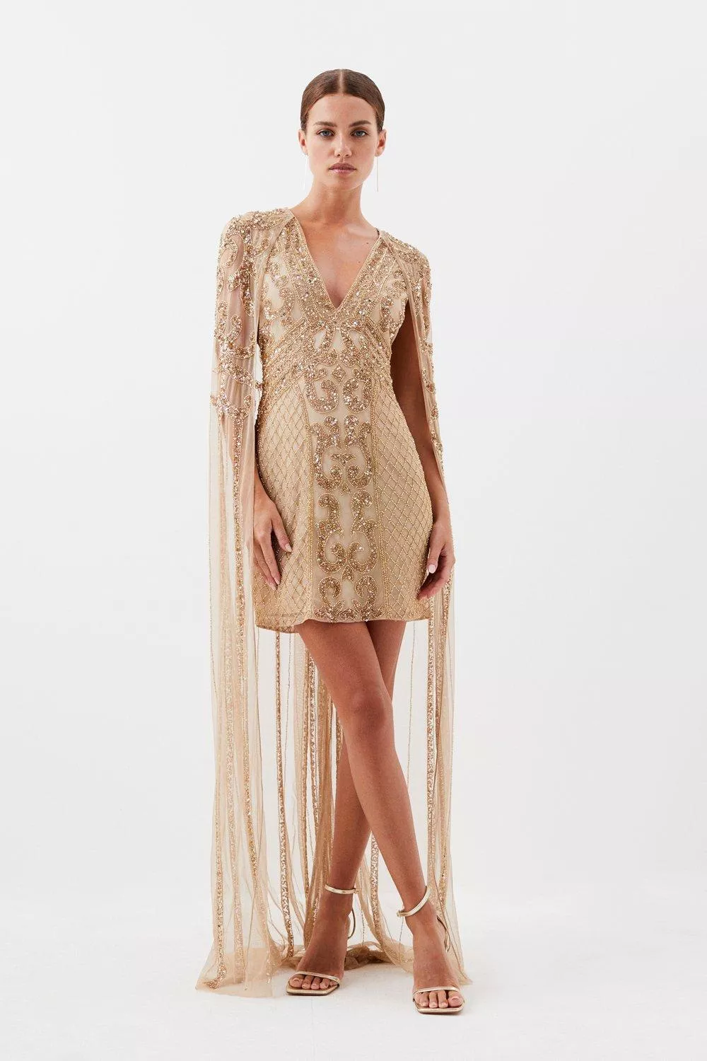 Petite embellished outlet dress