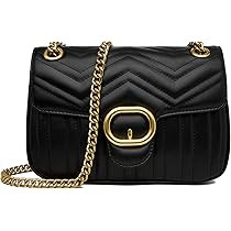 Women Genuine Leather Shoulder Bag Ladies Fashion Clutch Purses Quilted Crossbody Bags With Chain -  | Amazon (US)
