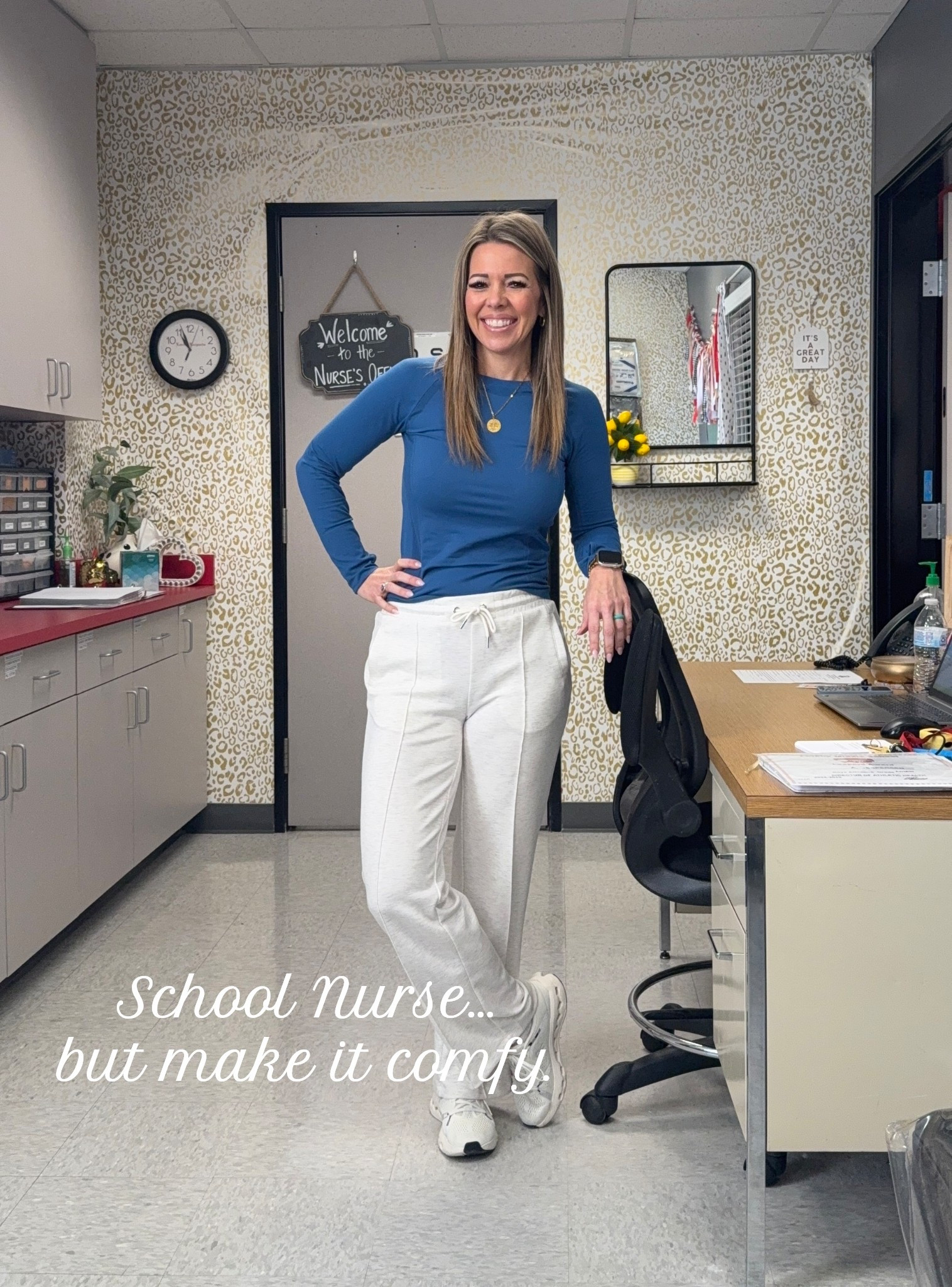 School nurse outfit of the day 🩺
Comfortable, simple, and perfect for a long day in the clinic.

#schoolnurselife
#nurseootd
#ltkstyle
#everydayoutfits
#momstyle
#casualoutfit
#withangelajean
