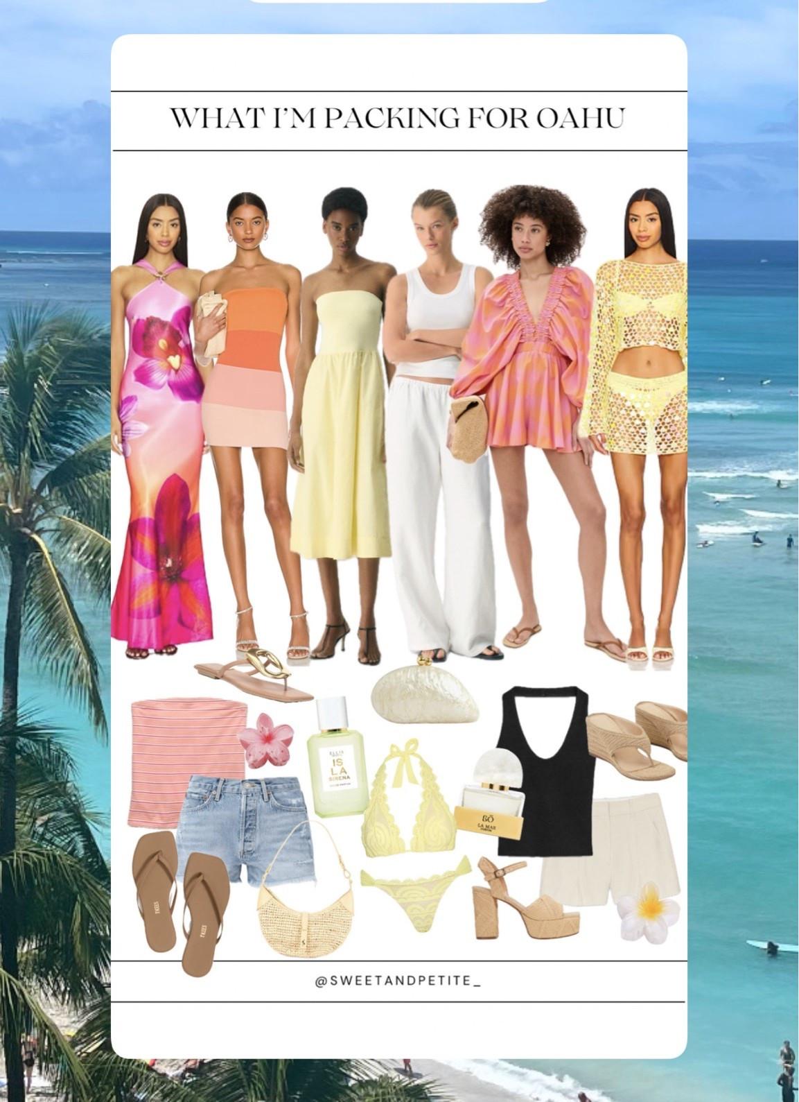 What I’m packing for Oahu!