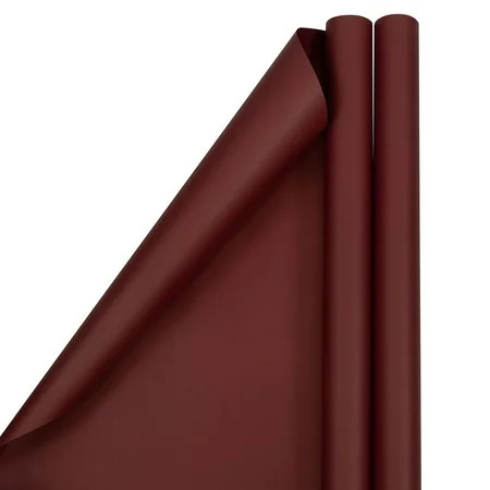 JAM Paper Matte Burgundy All Occasion Gift Wrap Papers, (2 Rolls) 50 Sq ft. | Walmart (US)