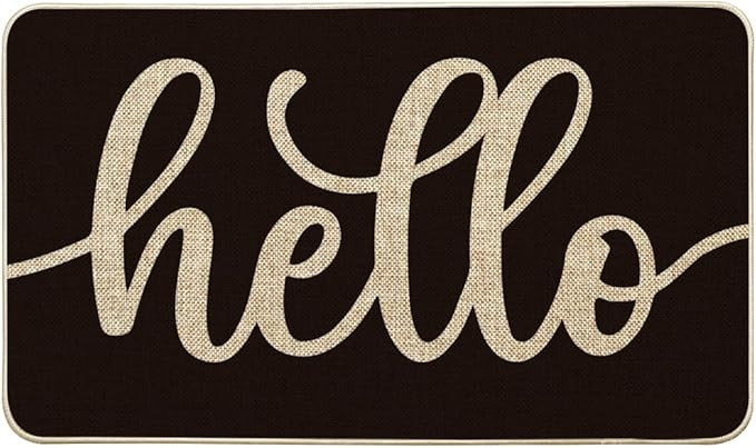 Artoid Mode Balck Hello Halloween Doormat, Home Decor Low-Profile Switch Rug Door Mat Floor Mat f... | Amazon (US)