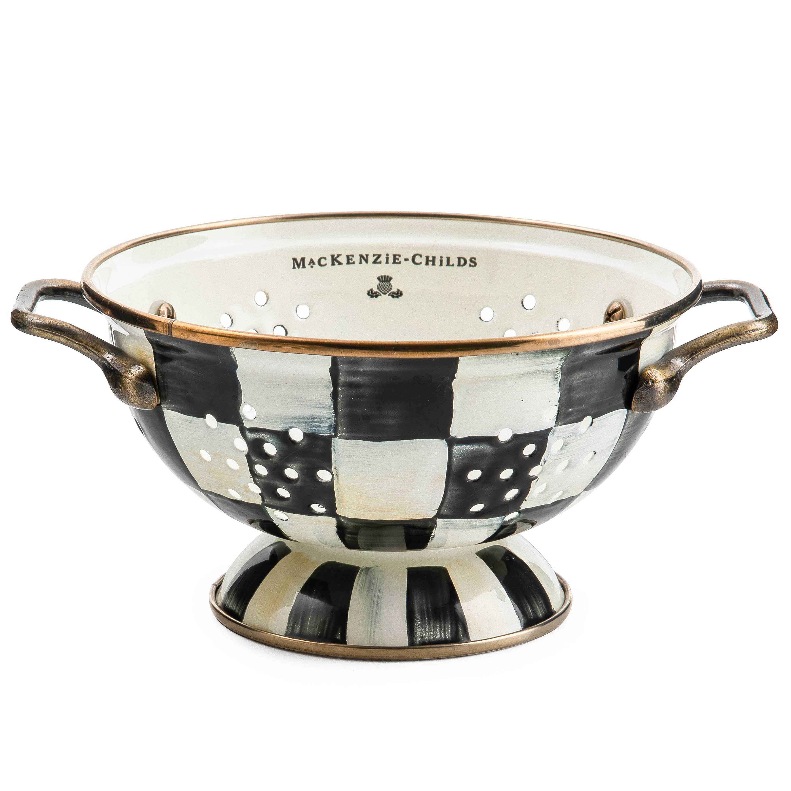 MacKenzie-Childs Courtly Check Small Colander | MacKenzie-Childs