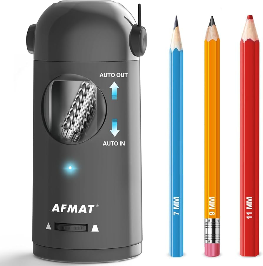 AFMAT Electric Pencil Sharpener, Fully Automatic Pencil Sharpener for Colored Pencils 7-11.5mm, A... | Amazon (US)