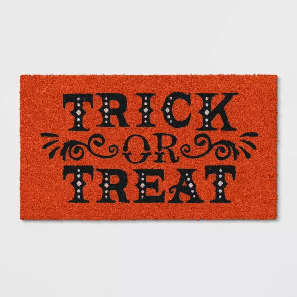 1'2"x2'2" Trick or Treat Halloween Doormats Orange - Threshold™ | Target