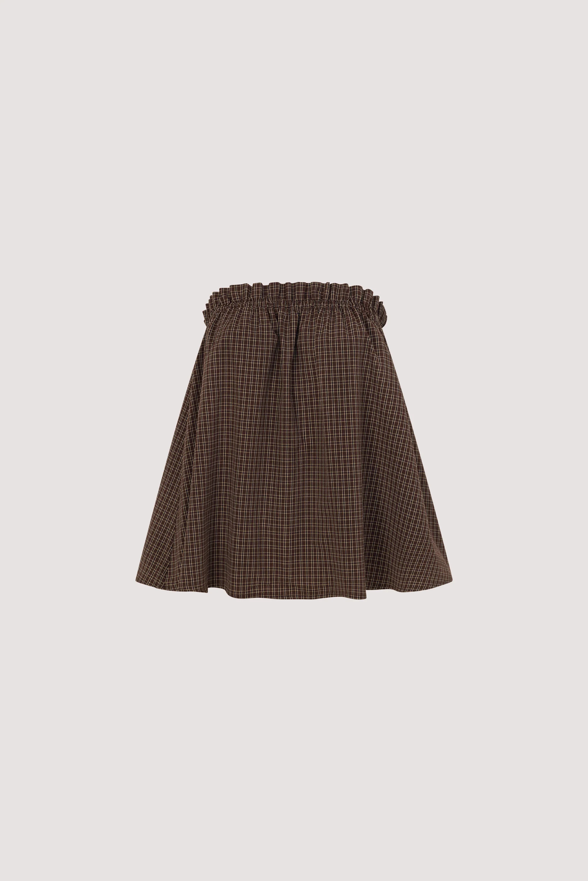 MARA CHOC CHECK COTTON TOP | DISSH