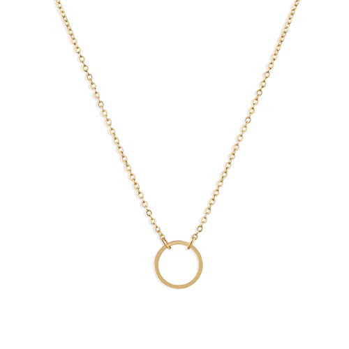Befettly Moon Pendant Necklace 14K Gold Fill Dainty Hammered Moon Phase Gold Choker Simple Cresce... | Amazon (US)