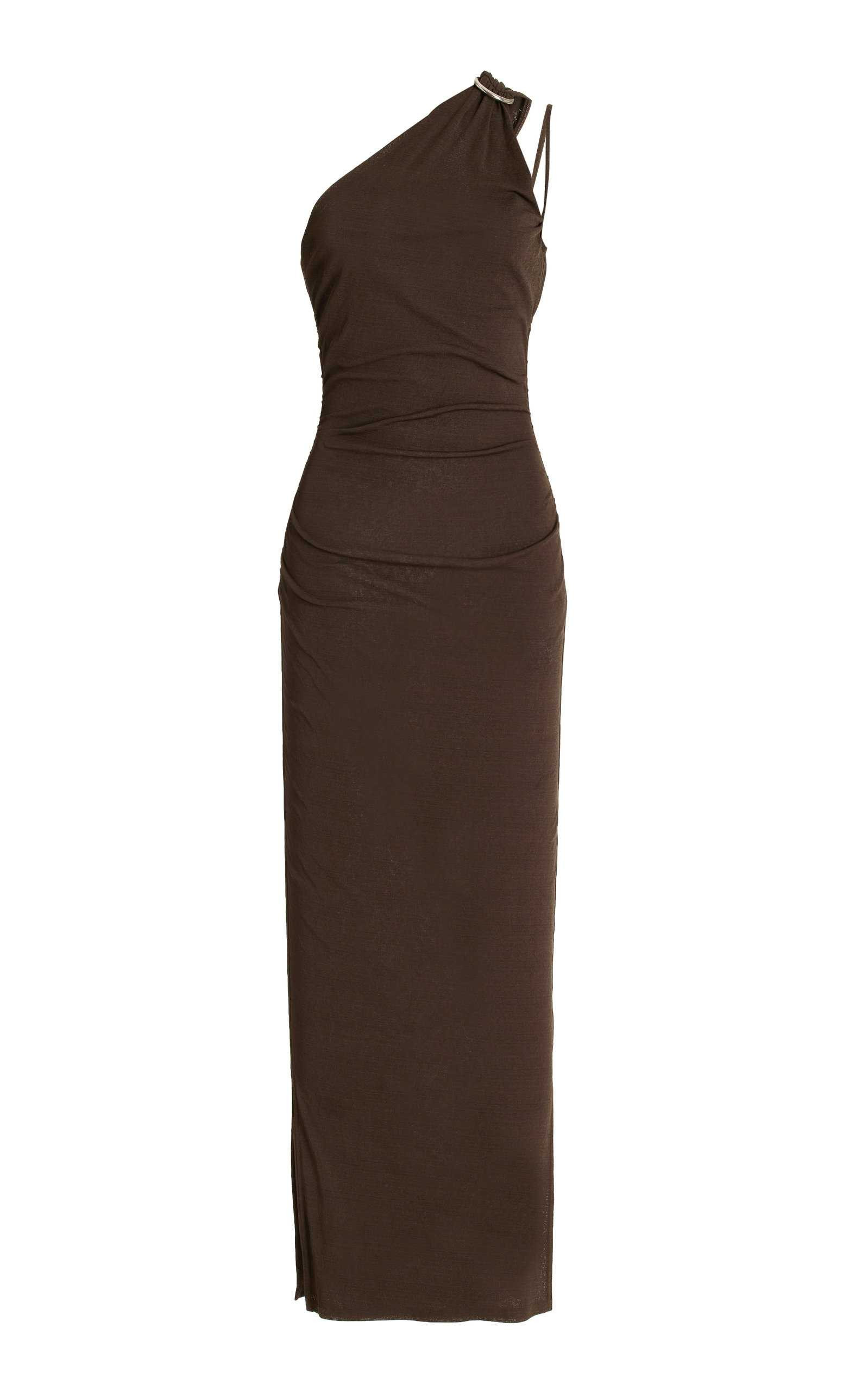 Lenna Mesh Jersey One-Shoulder Maxi Dress | Moda Operandi (Global)