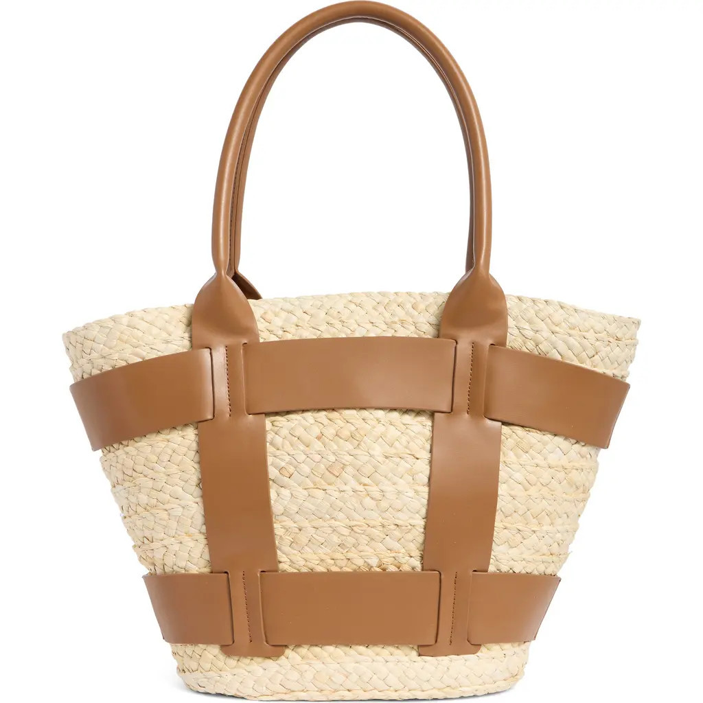 Collection XIIX Straw Tote Bag in Natural/Brown at Nordstrom Rack | Nordstrom Rack