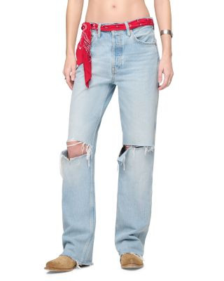 90s High Rise Loose Distress Jeans in Silversprings | Bloomingdale's (US)