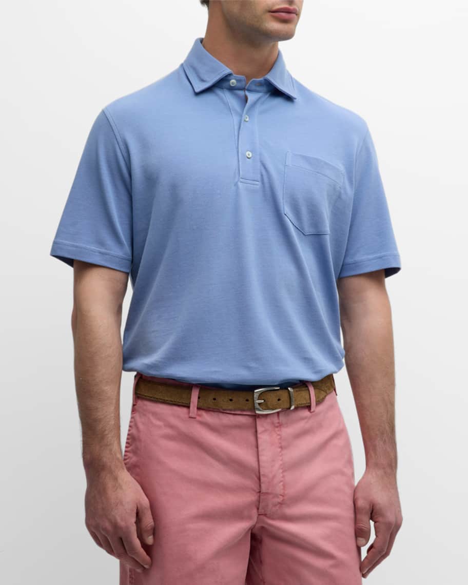 Sid Mashburn Men's Pique Pocket Polo Shirt | Neiman Marcus
