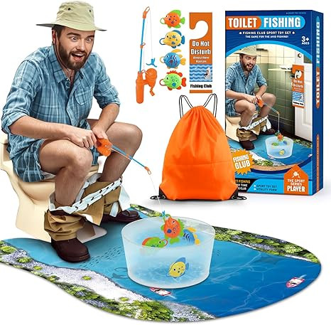 Toilet Fishing Funny Gifts for Men - White Elephant Gifts Potty Fisher to Kill Time, Bathroom Fis... | Amazon (US)