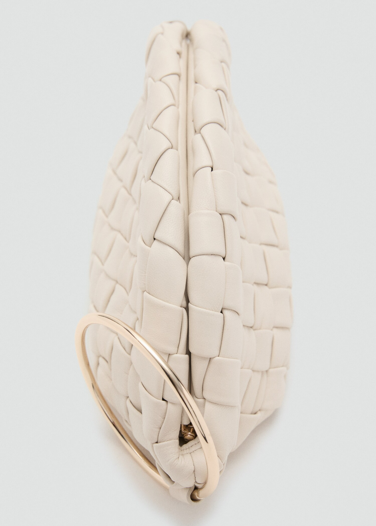 Braided leather clutch bag - Women | MANGO United Kingdom | MANGO (UK)