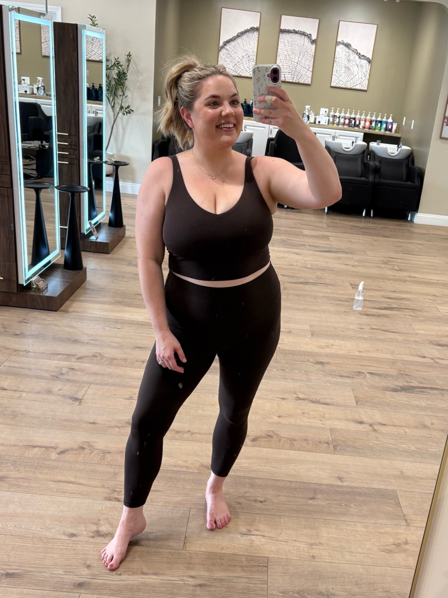 Wore my cutie @Aerie real me set to my first ever Pilates class! 

Top- XL 
Pants-L

#LTKdayinmylife #LTKMidsize #LTKSaleAlert