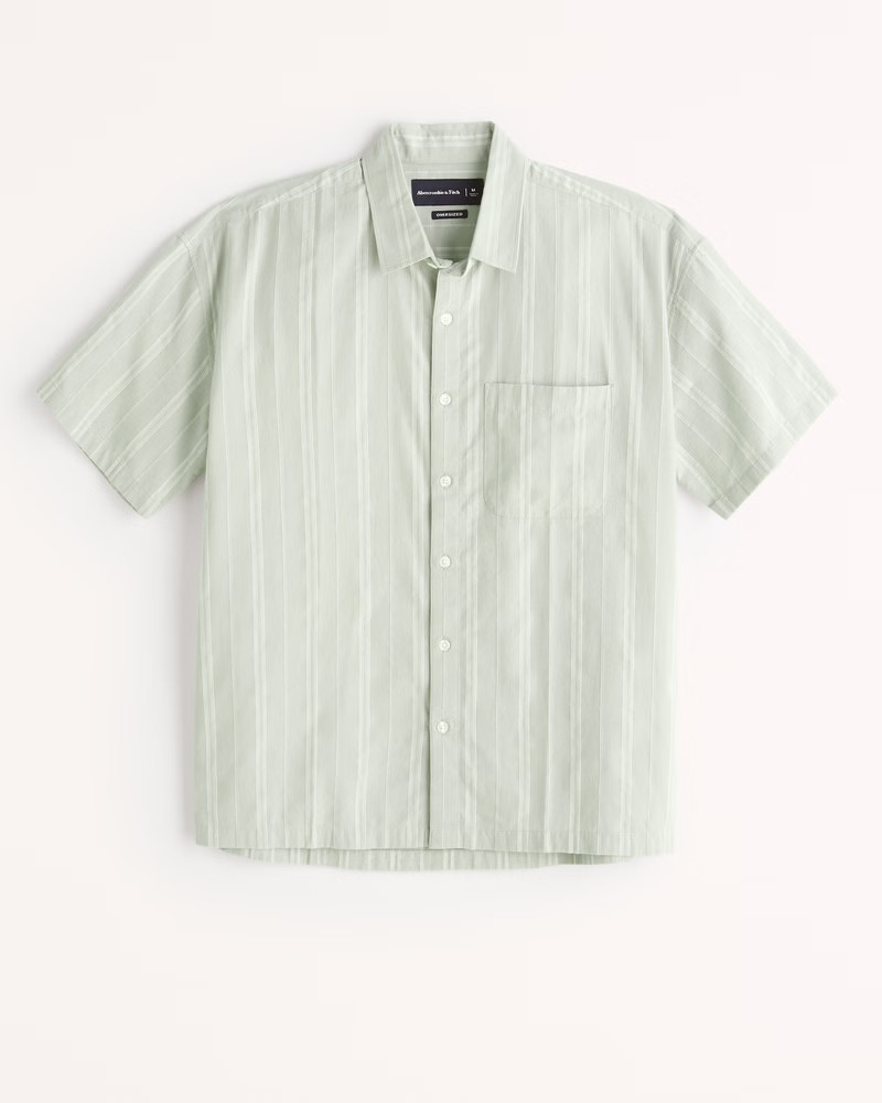 Short-Sleeve Button-Up Shirt | Abercrombie & Fitch (US)