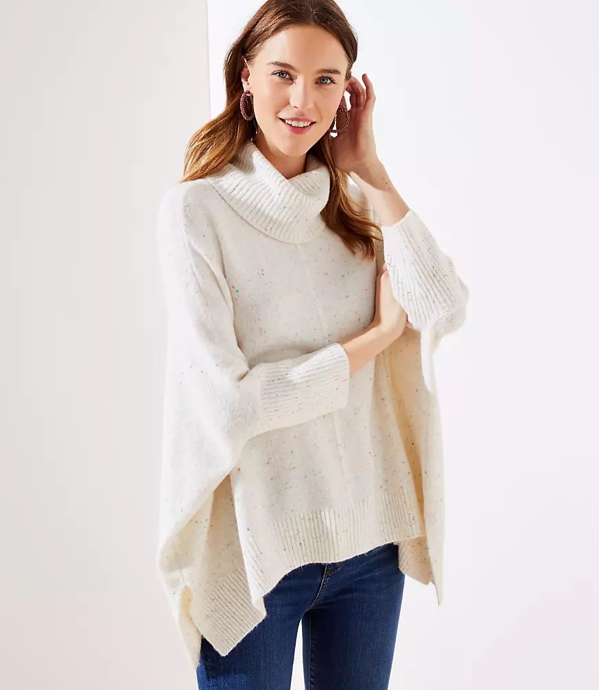 Cowl Neck Poncho Sweater | LOFT