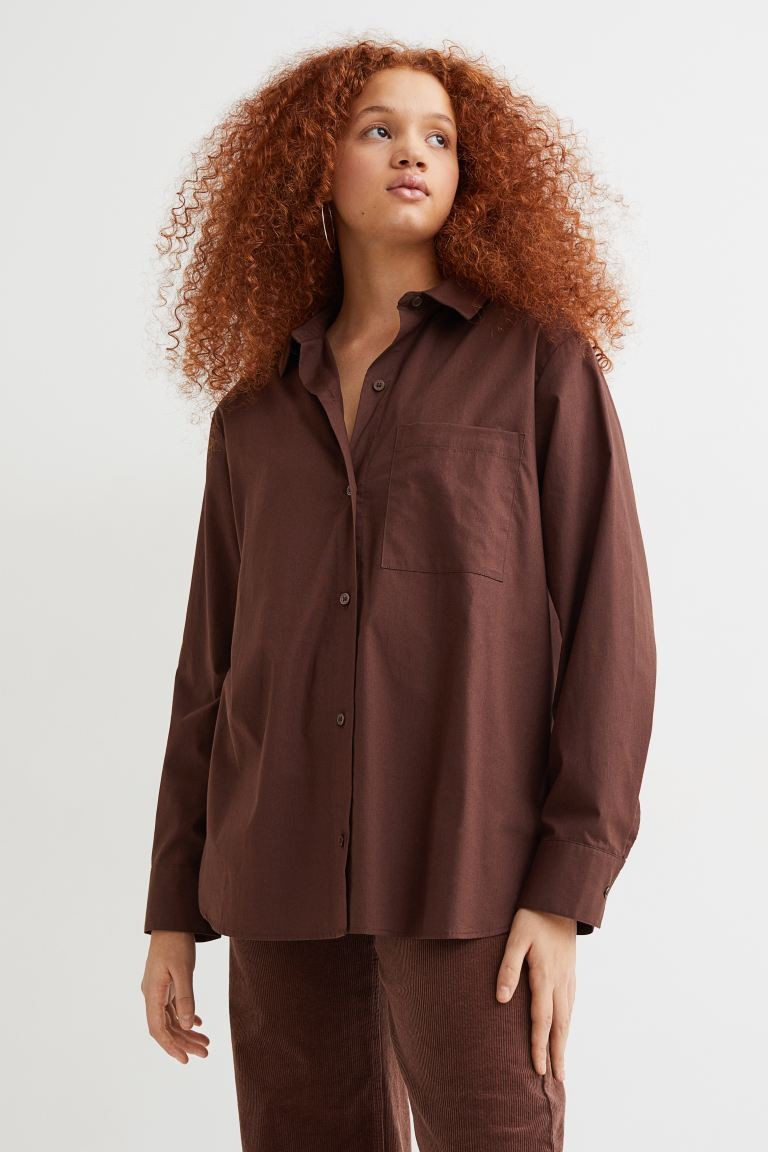 Oversized cotton shirt | H&M (UK, MY, IN, SG, PH, TW, HK)