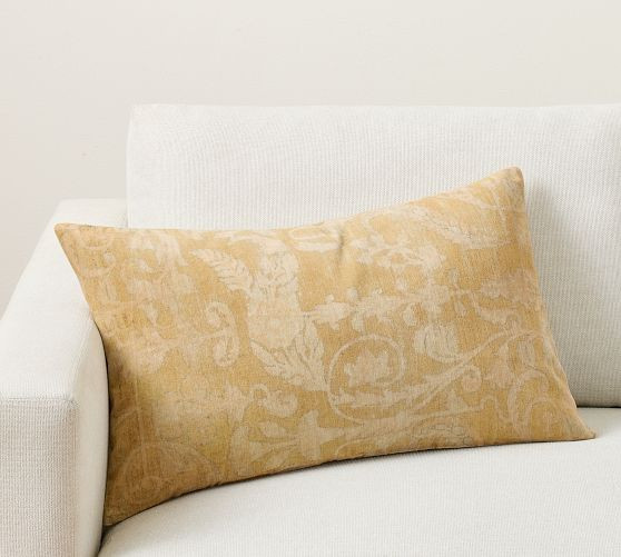 Rory Velvet Lumbar Pillow | Pottery Barn (US)