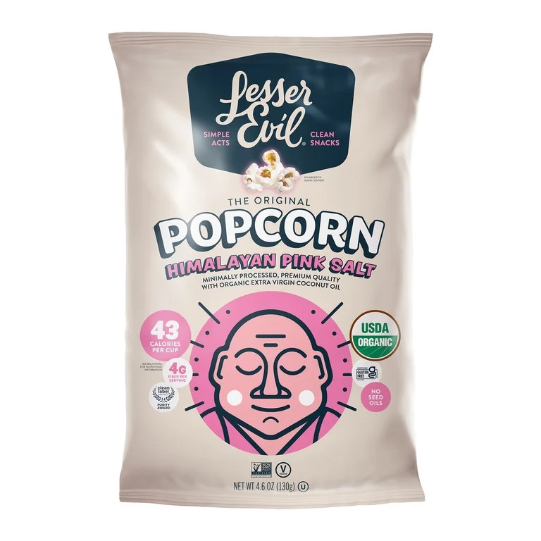 LesserEvil Himalayan Pink Organic Popcorn, 4.6 oz | Walmart (US)
