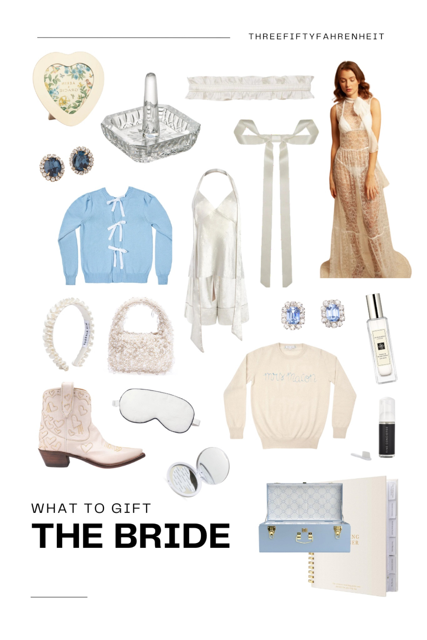 Gifts for the newly engaged or the bride to be! These are things I either got or wish I got as a bride. Ring dish and ring cleaner are possibly the most practical gifts — I use mine daily. 

#giftsforher #giftsforbride

#LTKCyberWeek #LTKGiftGuide #LTKWedding