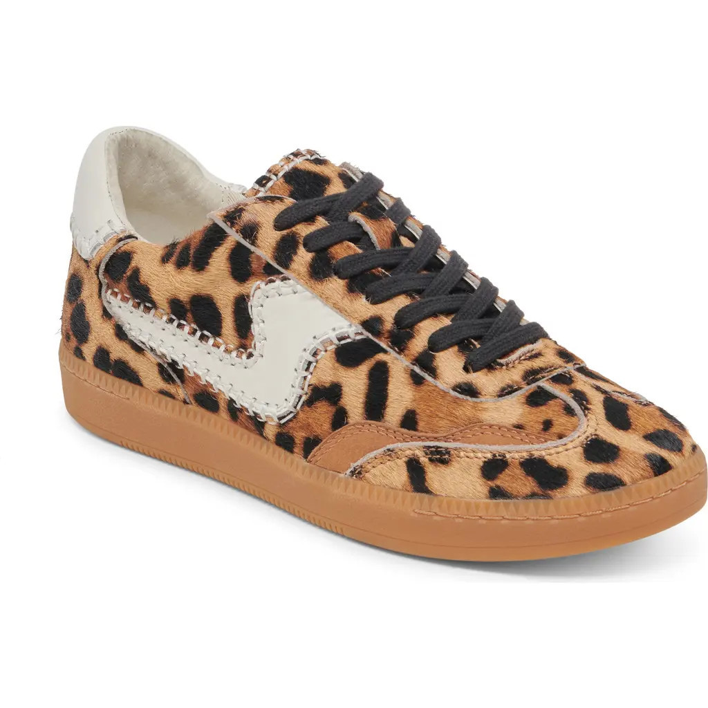 Dolce Vita Notice Stitch Genuine Calf Hair Sneaker in Dk Leopard Calf Hair at Nordstrom, Size 5 | Nordstrom