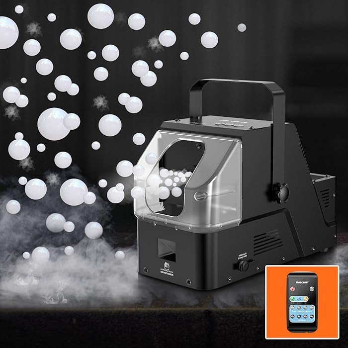 Wisdomlit Smoke Machine, 3-in-1 Bubble Fog Machine, 450W Bubble Fogger with Remote Control, Make ... | Amazon (US)