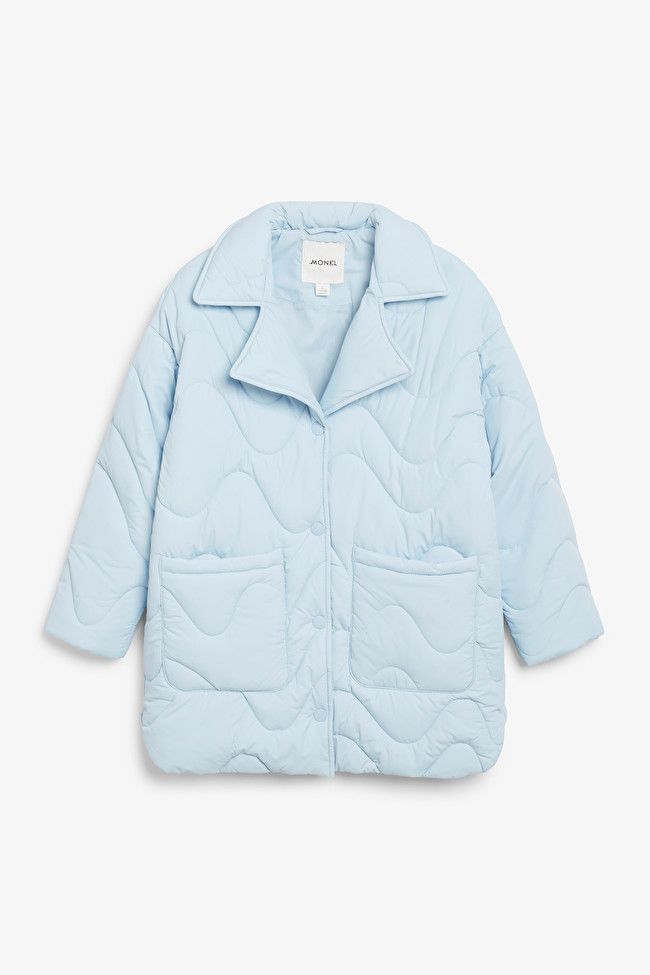 Blaue Oversize-Steppjacke | Monki (DE)