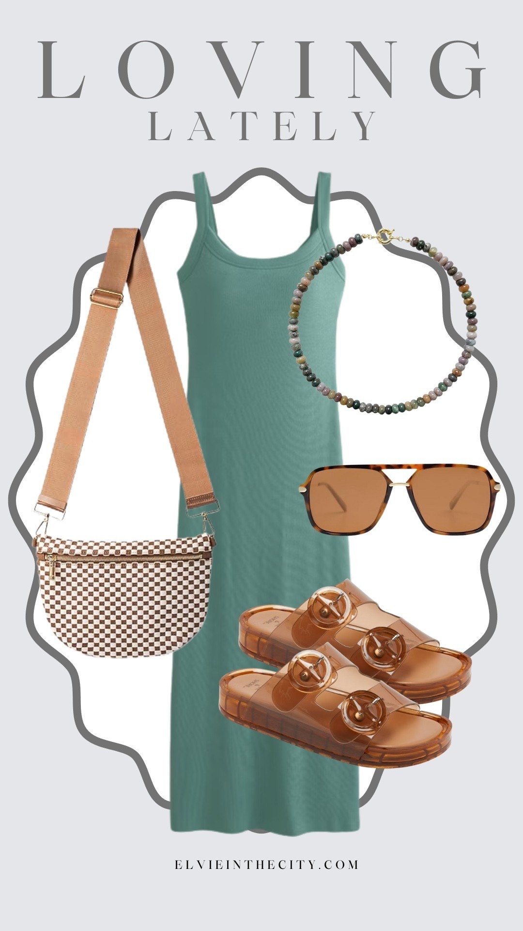 I’m loving this tank dress with a built in bra. Comes in several colors. I’ve added a checkered crossbody bag, beaded necklace, sunglasses, and flatbed sandals.

Ootd, vacation outfit, beach vacation, cruise outfit, fashion over 40, over 50 style

#LTKFindsUnder50 #LTKOver40 #LTKootd