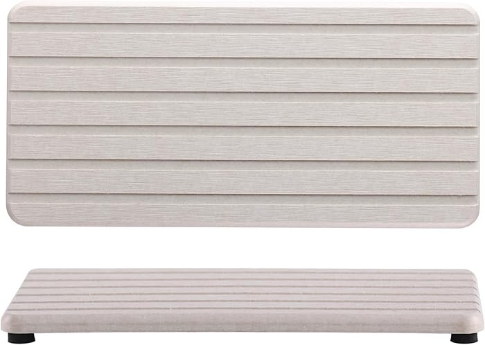 NiuYichee 2 PCS Water Absorbent diatomite Coasters, 8.3" x 4" Water Absorbing Stone Tray for Sink... | Amazon (US)