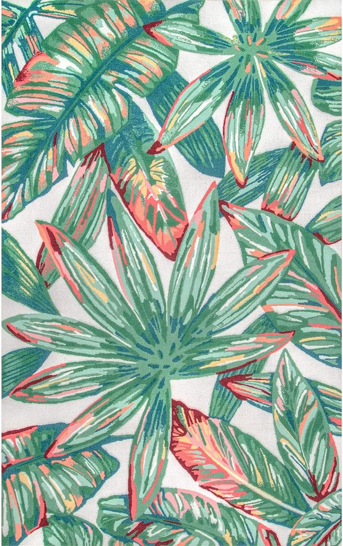 nuLOOM Lindsey Country Floral Indoor/Outdoor Area Rug, 6' Round, Multi | Amazon (US)