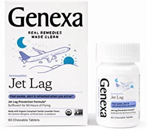 Genexa Jet Lag - 60 Tablets - Certified Vegan, Organic, Gluten Free & Non-GMO - Physician Formula... | Amazon (US)