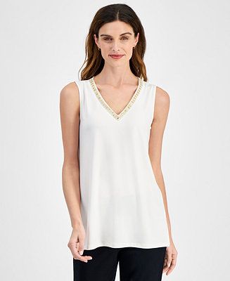 JM Collection
          
        
  
      
          Women's Beaded-Neck Sleeveless Top, Created... | Macy's