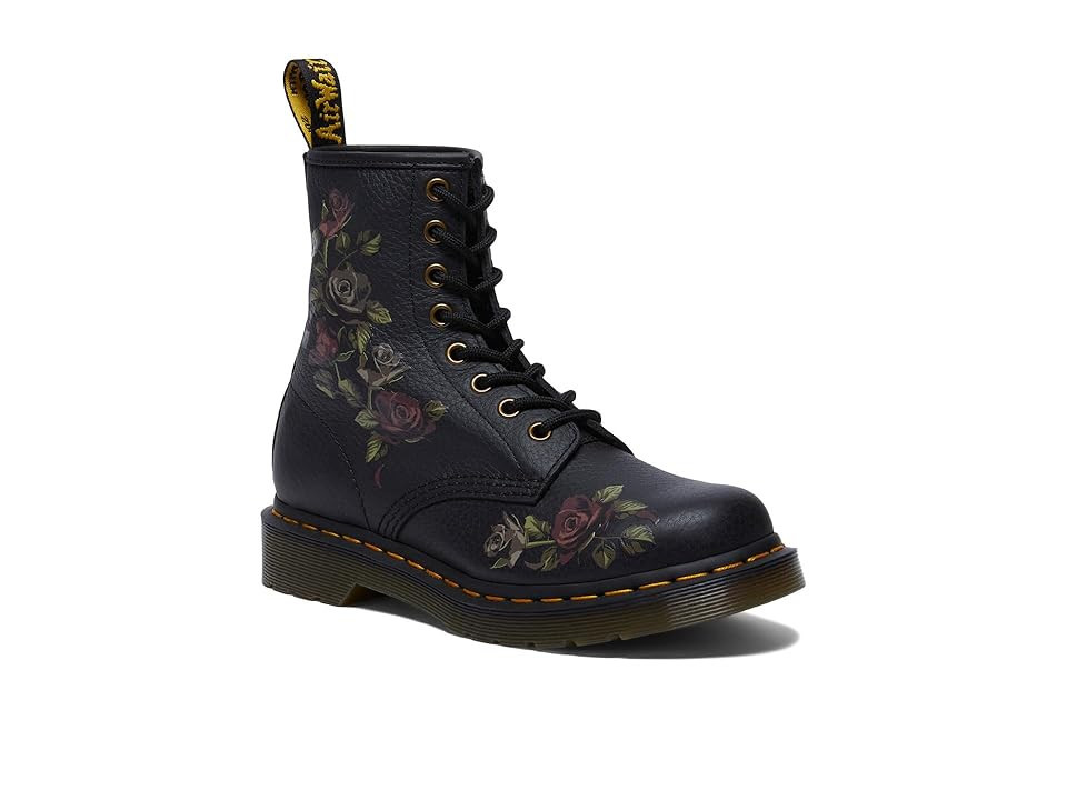Dr. Martens 1460 Leather Lace-Up Boots Women's Boots Decayed Roses : UK 4 (US Women's 6) M | Zappos