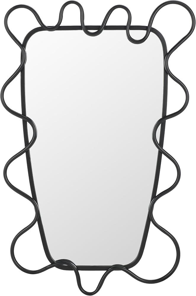 SAFAVIEH Home Collection Nova Black Mid-Century Modern Metal Tube Accent Wall Mirror, Ideal for B... | Amazon (US)