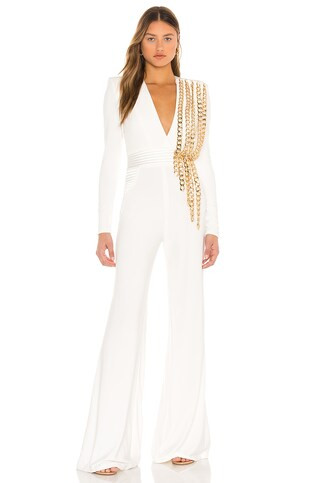 Zhivago Pheonix Jumpsuit in White & Gold from Revolve.com | Revolve Clothing (Global)