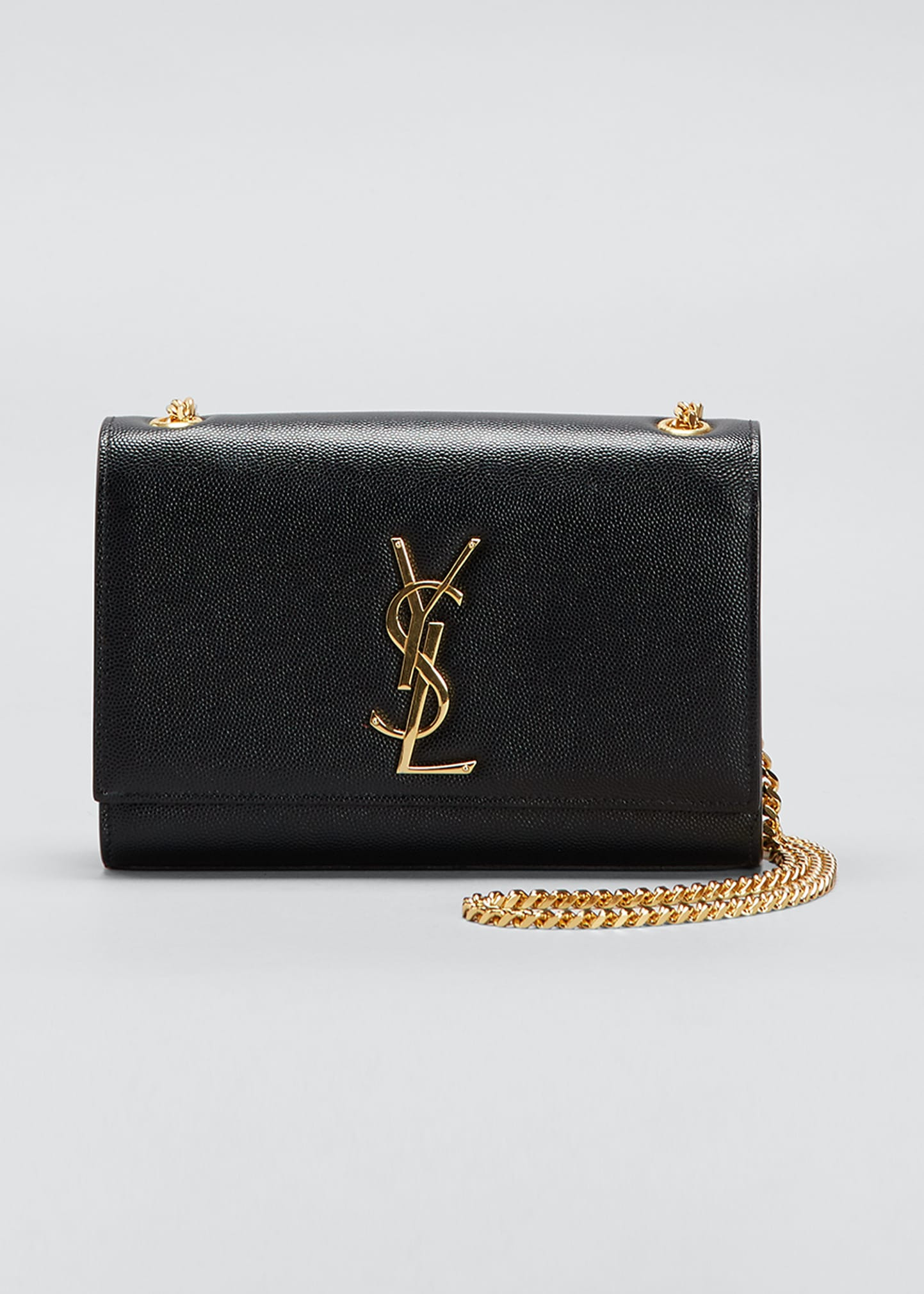 Kate Small YSL Monogram Grain de Poudre Crossbody Bag on Chain | Bergdorf Goodman