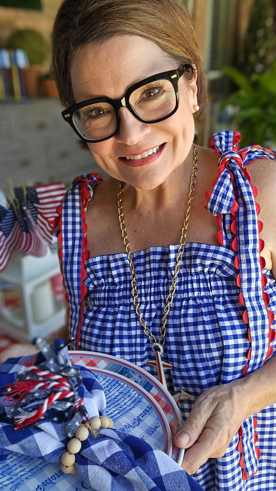My adorable red, white and blue dress with ricrac is so cute! Ties at the shoulder and can also be a swim coverup!

#LTKdayinmylife #LTKSeasonal #LTKgrwm