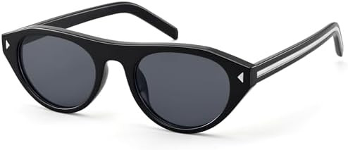 AZorb Retro Small Oval Cat Eye Sunglasses for Women Men, Narrow Vintage Flat Top Sun Glasses with... | Amazon (US)