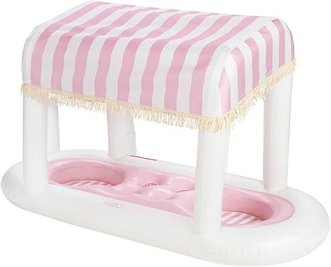 FUNBOY Giant Floating Cabana Stripe Drink Station, Removable Fabric Shade with Fringe, Perfect fo... | Amazon (US)