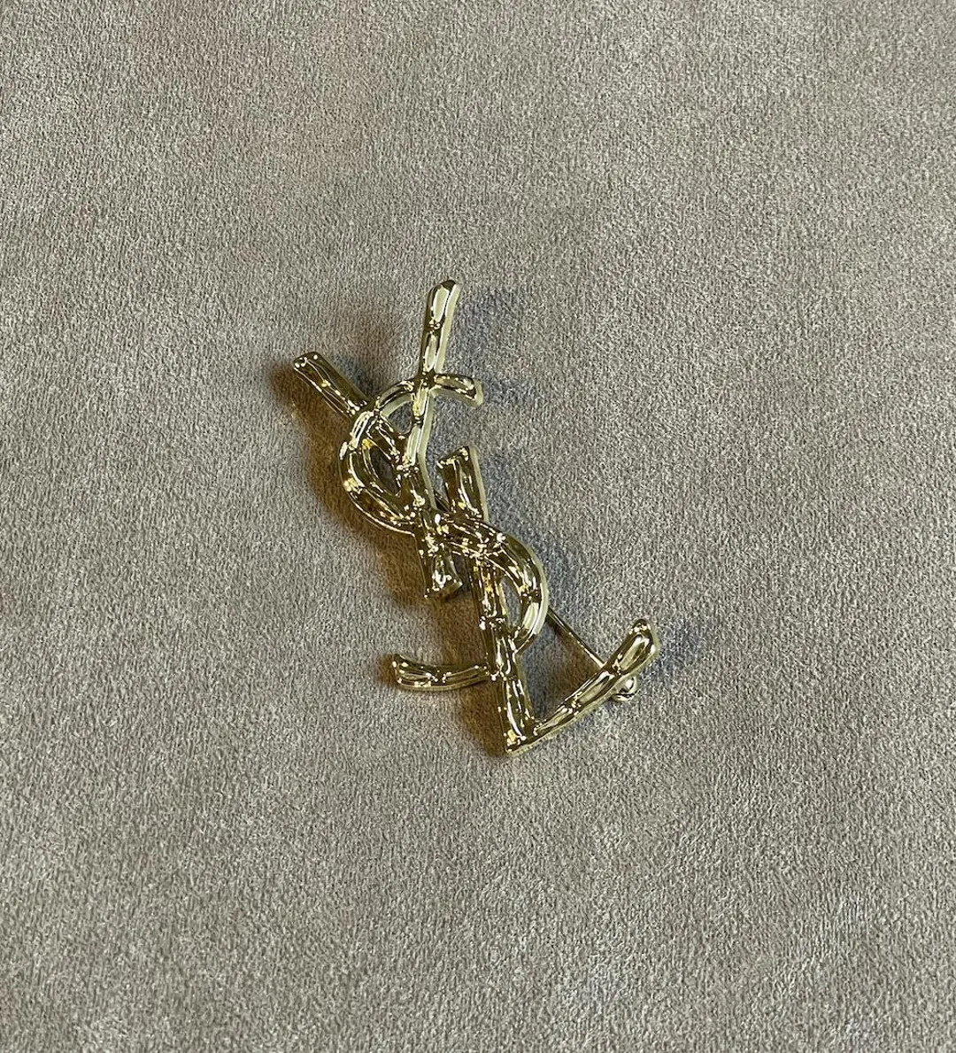 Yves Saint Laurent Gold Tone Vintage Brooch Wonderful Item Rare Brooch Gold Brooch Gift for Mom -... | Etsy (US)